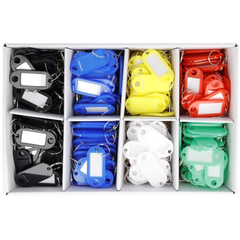 WESTCOTT sleutelhanger met ring, rood, 100 stuks